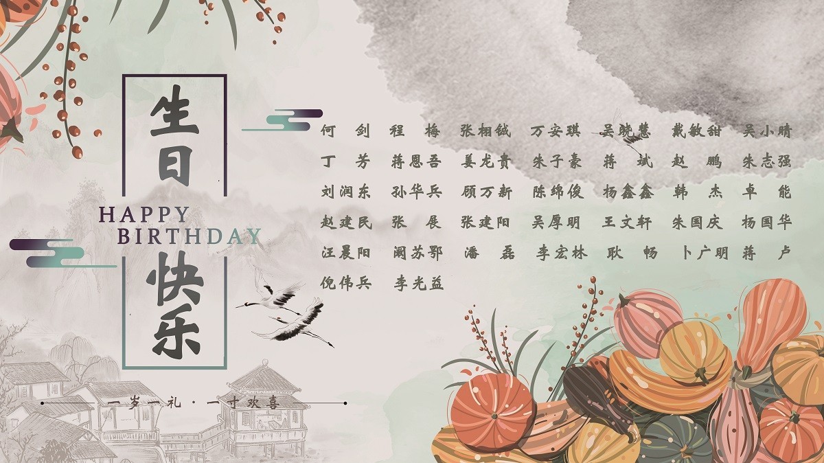 【生日祝?！抗ё?0月生日的員工生日快樂！
